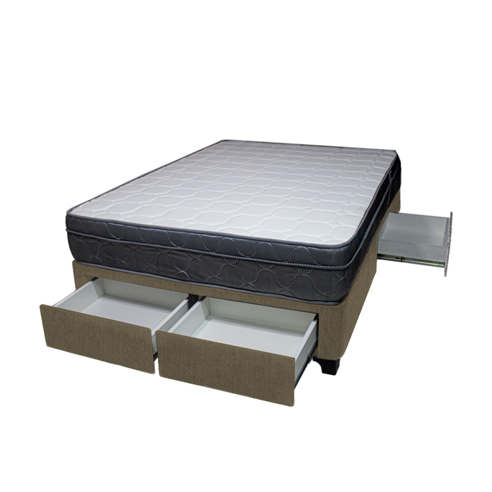 CAMA BARAKA HOME TURIN 2 PLAZAS + 4 CAJONES + 2 ALMOHADAS - 2