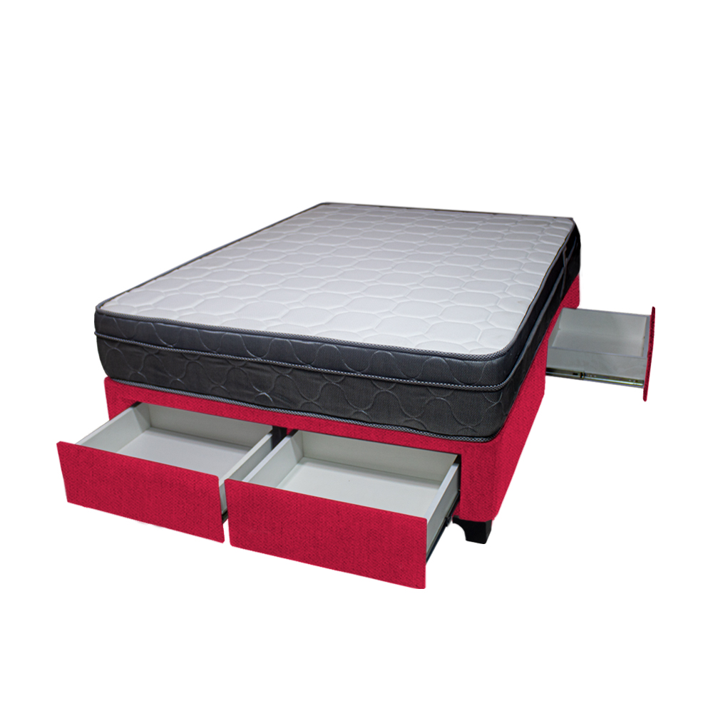 CAMA BARAKA HOME TURIN 2 PLAZAS + 4 CAJONES + 2 ALMOHADAS - 2