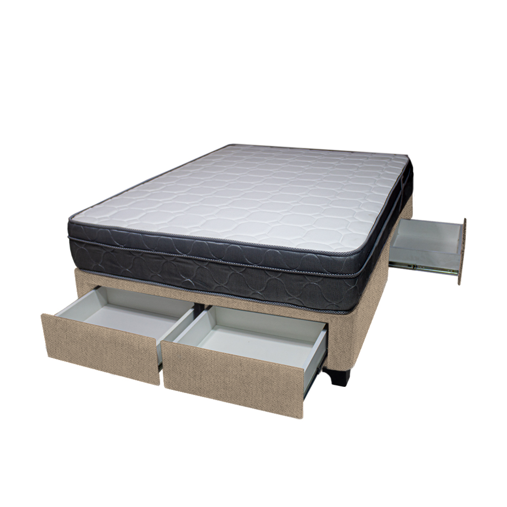 CAMA BARAKA HOME TURIN 2 PLAZAS + 4 CAJONES + 2 ALMOHADAS - 2