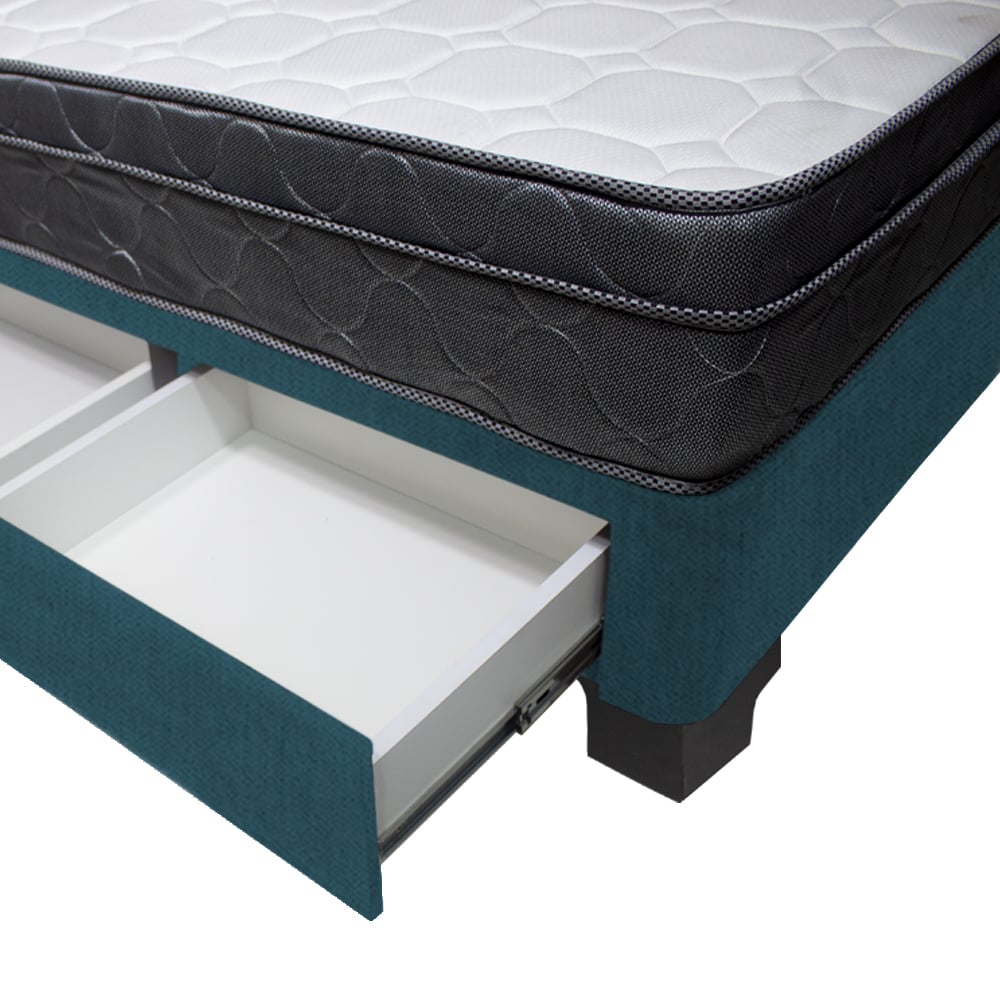 CAMA BARAKA HOME TURIN 2 PLAZAS + 4 CAJONES + 2 ALMOHADAS - 3