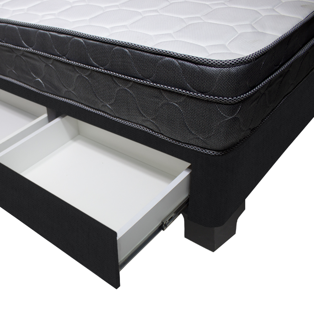 DORMITORIO BARAKA HOME TURIN 2 PLAZAS + 4 CAJONES + CABECERA + 2 ALMOHADAS - 3