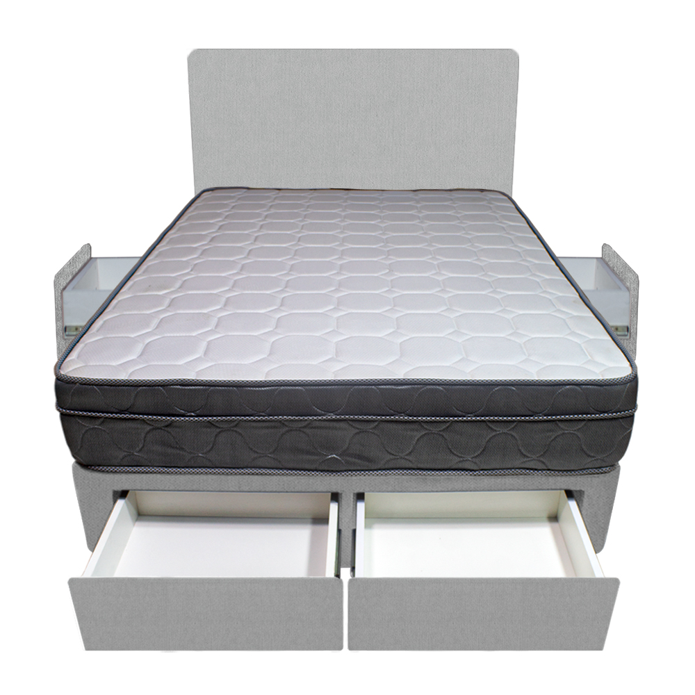 DORMITORIO BARAKA HOME TURIN 1.5 PLAZAS + 4 CAJONES + CABECERA + 1 ALMOHADA - 1
