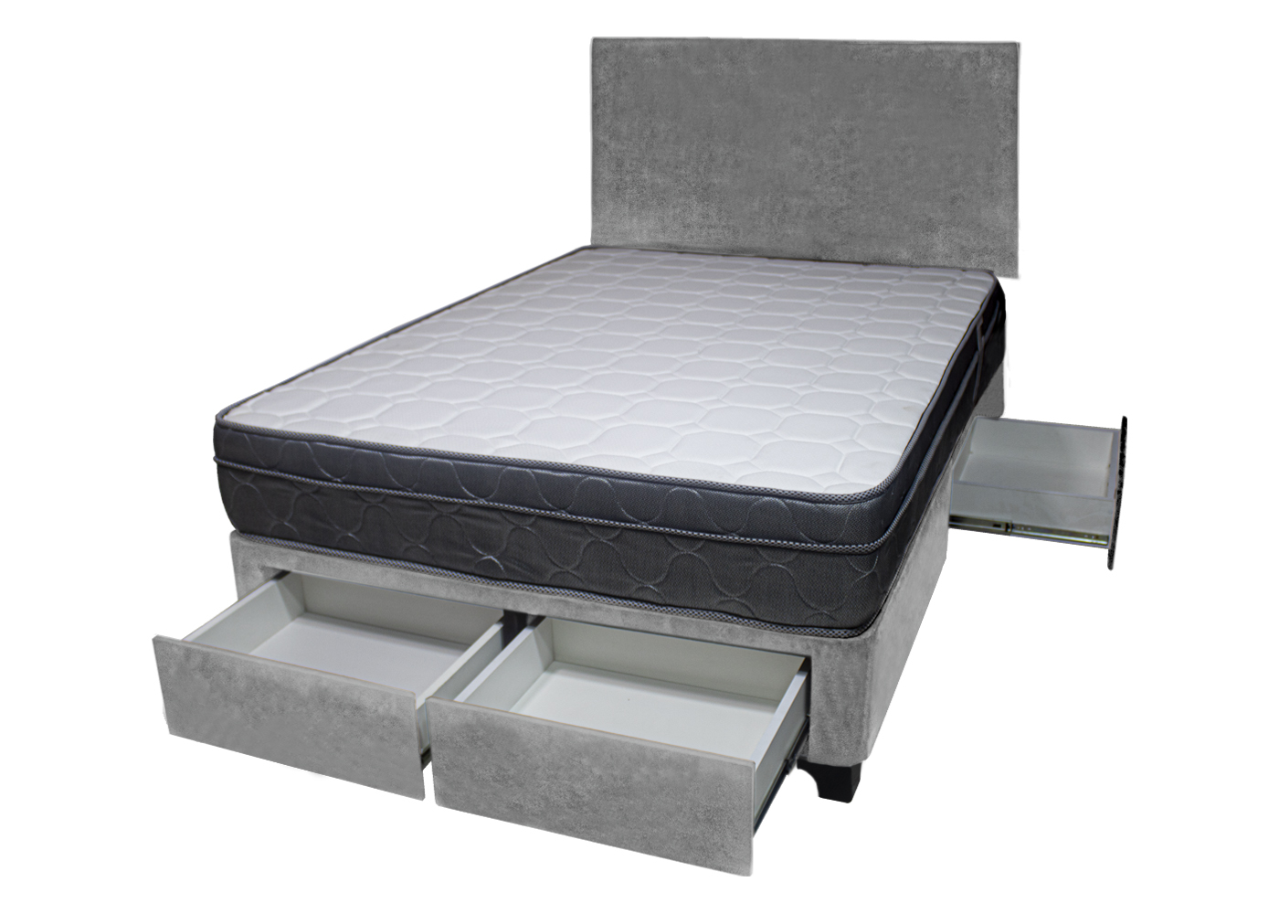 DORMITORIO BARAKA HOME TURIN 1.5 PLAZAS + 4 CAJONES + CABECERA + 1 ALMOHADA - 2