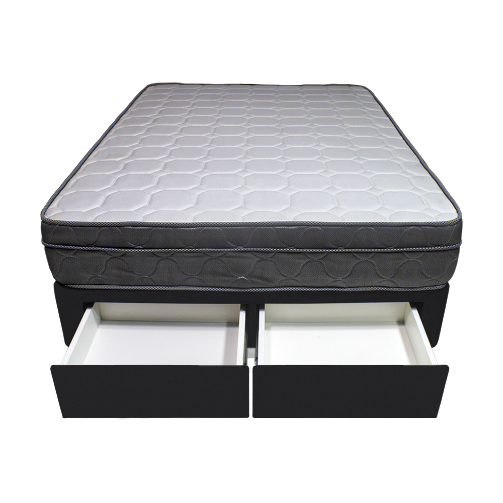 CAMA BARAKA HOME TURIN 1.5 PLAZAS + 2 CAJONES + 1 ALMOHADA - 1