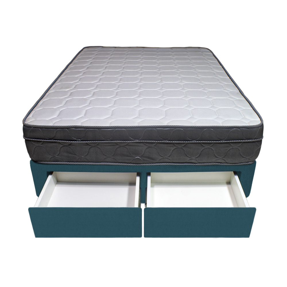 CAMA BARAKA HOME TURIN 1.5 PLAZAS + 2 CAJONES + 1 ALMOHADA - 1