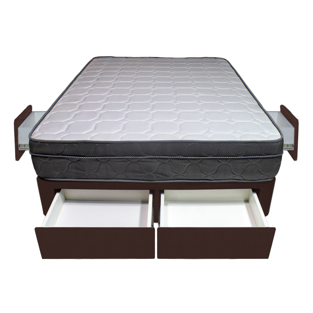 CAMA BARAKA HOME TURIN 1.5 PLAZAS + 4 CAJONES + 1 ALMOHADA - 1