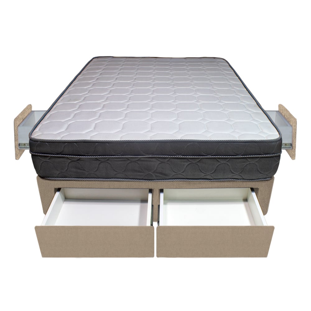 CAMA BARAKA HOME TURIN 1.5 PLAZAS + 4 CAJONES + 1 ALMOHADA - 1