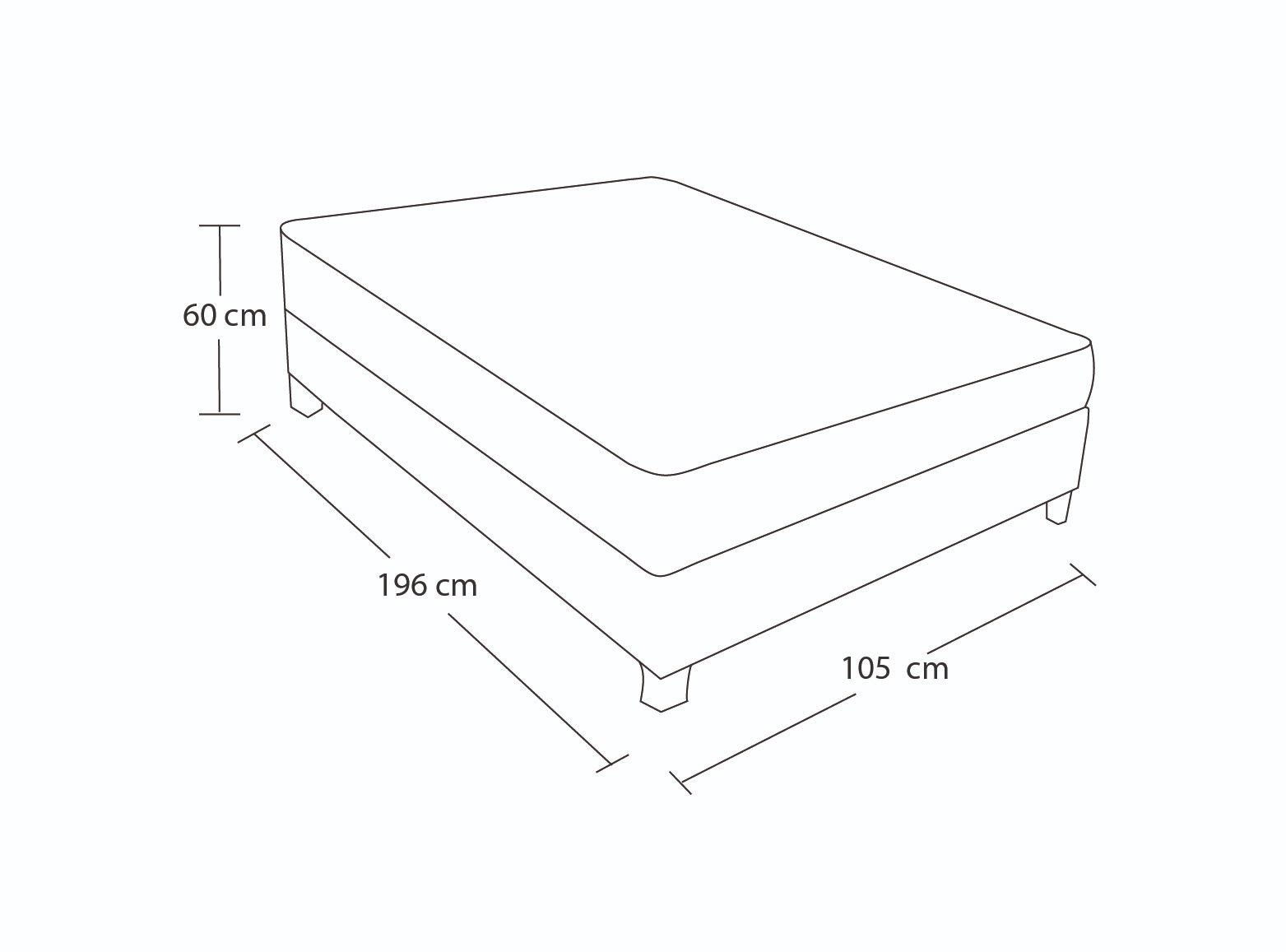CAMA BARAKA HOME TURIN 1.5 PLAZAS + 4 CAJONES + 1 ALMOHADA - 4