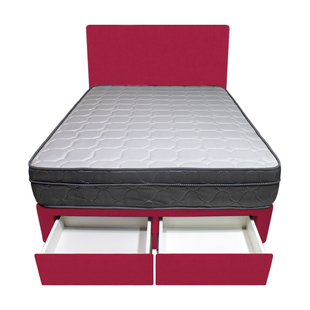 DORMITORIO BARAKA HOME TURIN 1.5 PLAZAS + 2 CAJONES + CABECERA + 1 ALMOHADA - 1