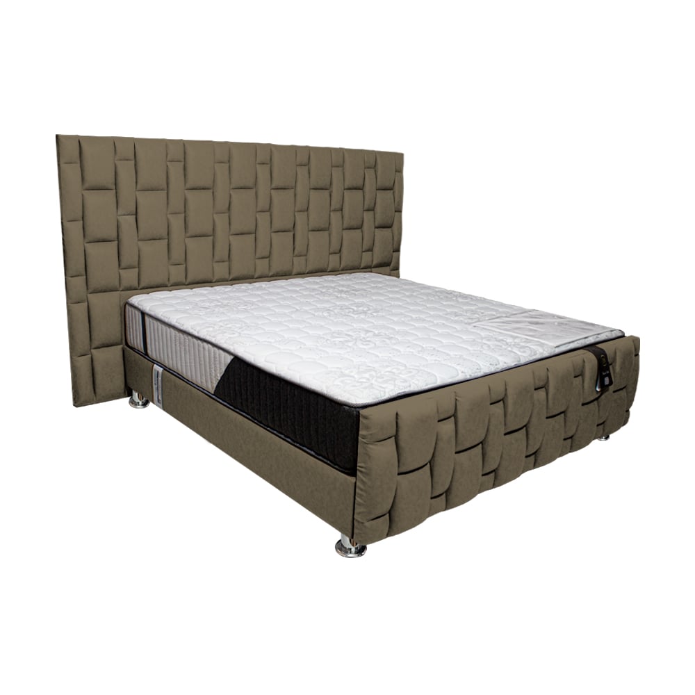 DORMITORIO BARAKA HOME THRONE 1.5 PLAZAS PIECERA COLCHON POCKET VIP TELA PRANNA - 2