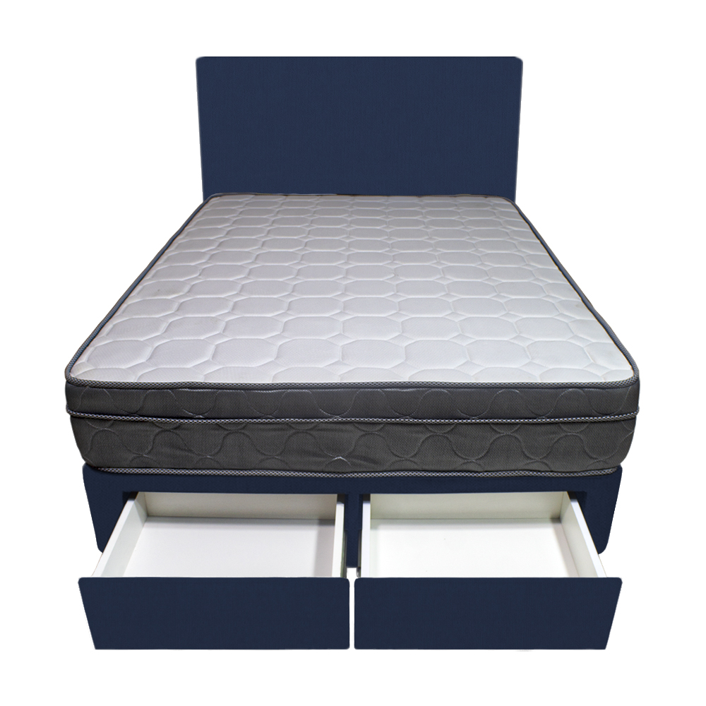 DORMITORIO BARAKA HOME TURIN 2 PLAZAS + 2 CAJONES + CABECERA + 2 ALMOHADAS - 1
