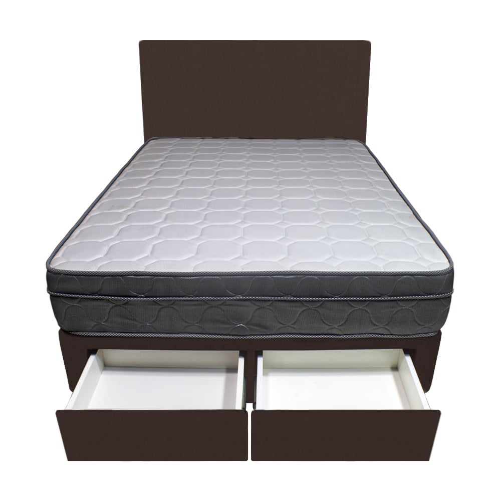 DORMITORIO BARAKA HOME TURIN 2 PLAZAS + 2 CAJONES + CABECERA + 2 ALMOHADAS - 1