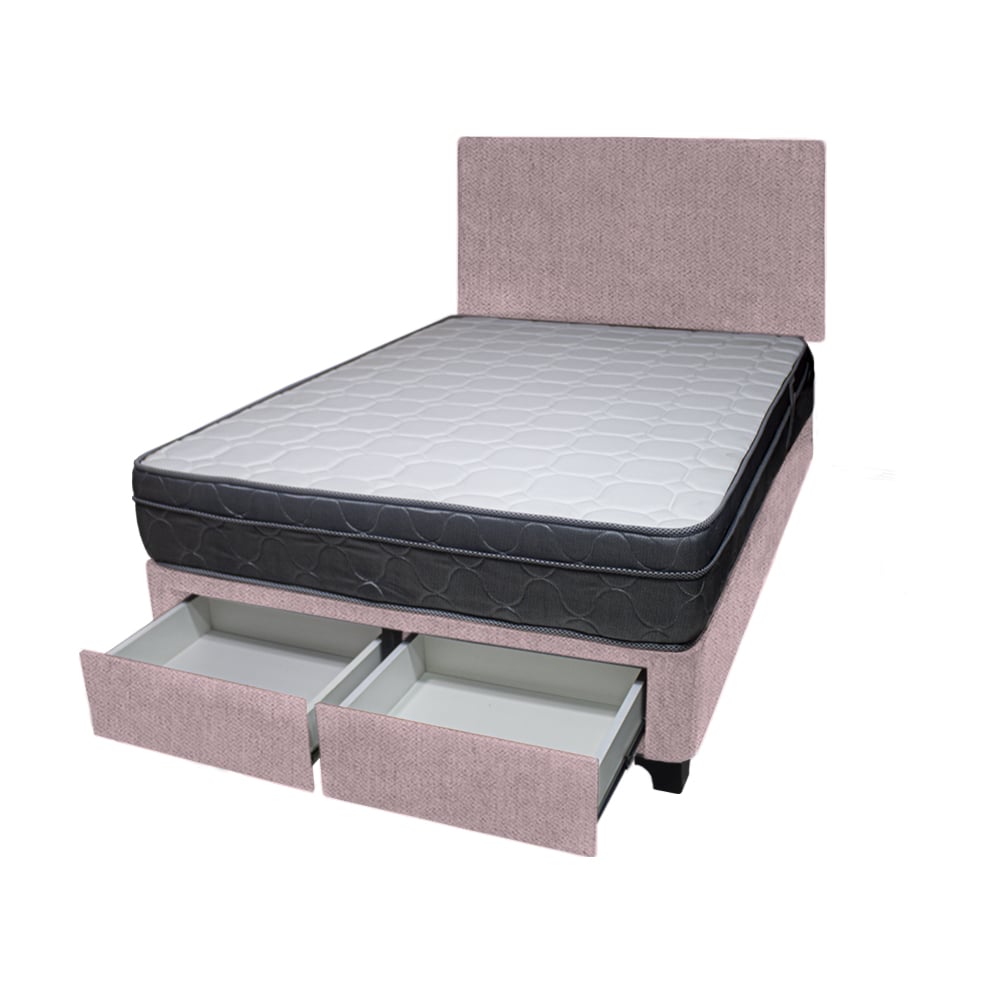 DORMITORIO BARAKA HOME TURIN 2 PLAZAS + 2 CAJONES + CABECERA + 2 ALMOHADAS - 2
