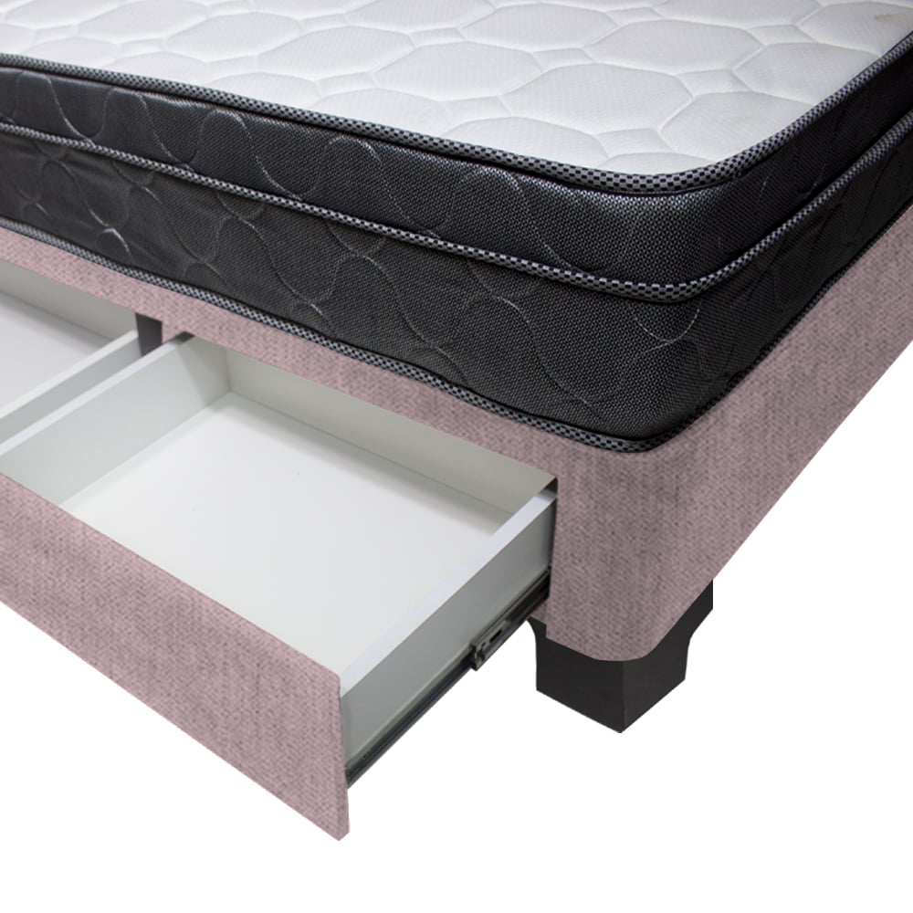 DORMITORIO BARAKA HOME TURIN 2 PLAZAS + 2 CAJONES + CABECERA + 2 ALMOHADAS - 3