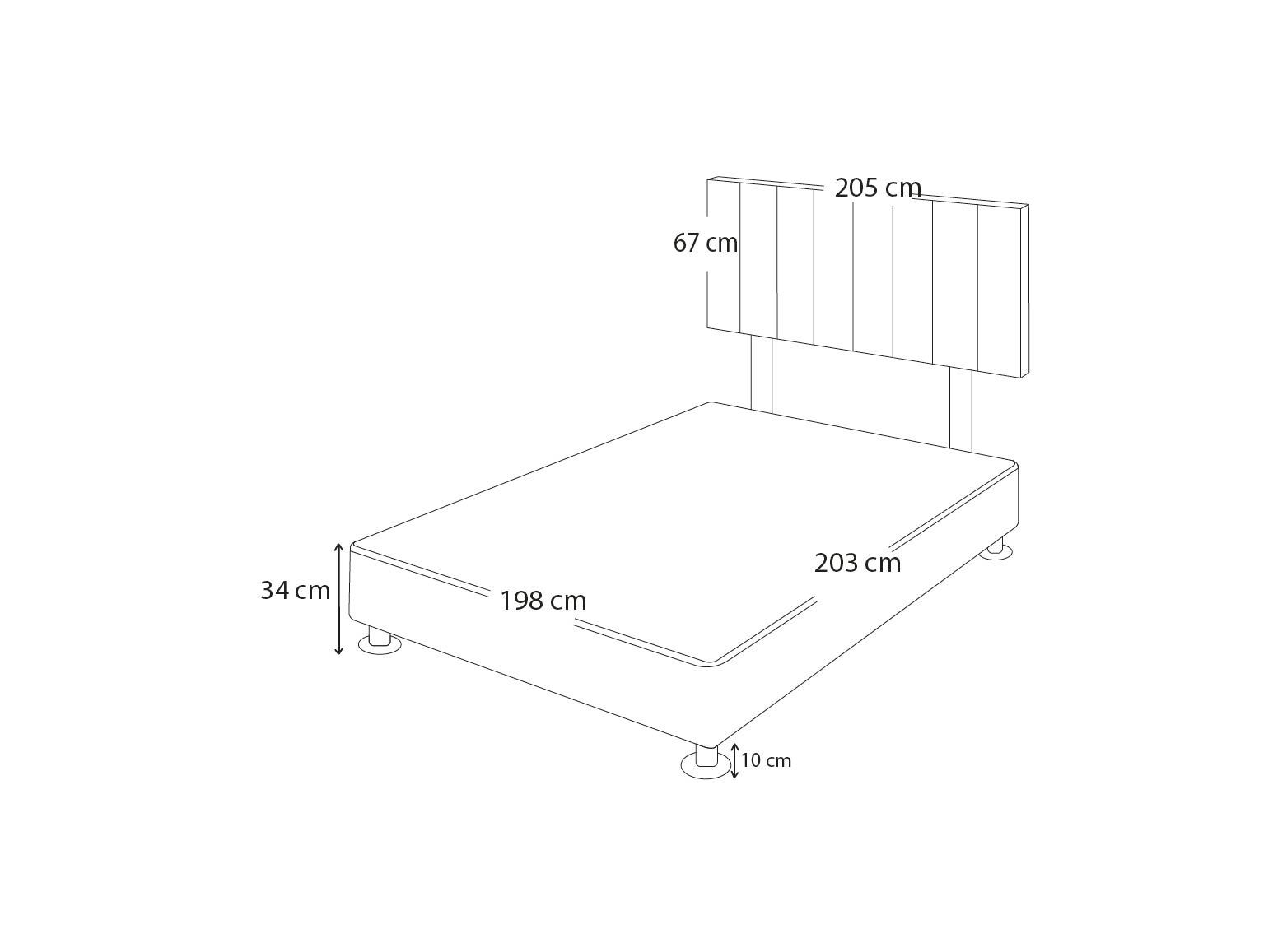 DORMITORIO BARAKA HOME LINZ KING + CABECERA NEUSS PATA DESMONTABLE - 4