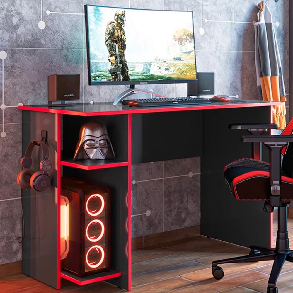 ESCRITORIO GAMER BARAKA HOME BOGI - NEGRO - 3