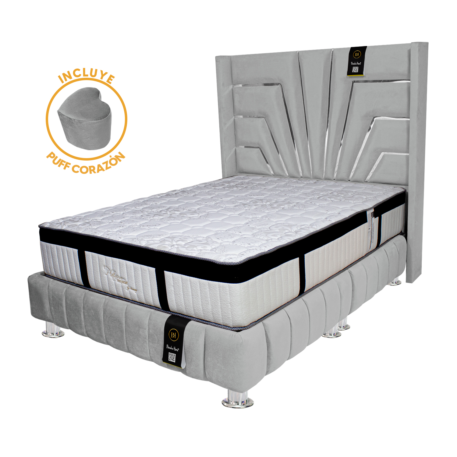 DORMITORIO ORLEANS + PUFF CORAZÓN 2 PLZ - 2