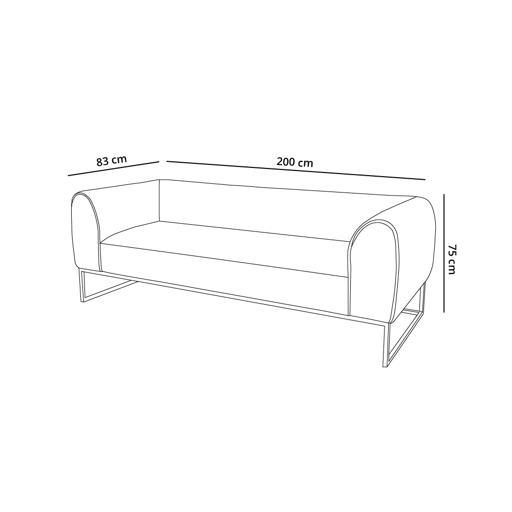 SOFÁ BARAKA HOME LUXURY NIKOLE 3 CUERPOS - 2