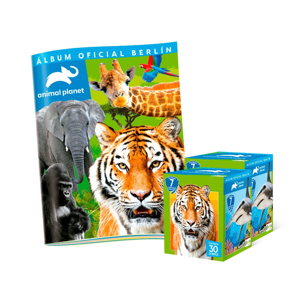 ALBUM ANIMAL PLANET, ALBUM TAPA BLANDA + 2 PAQUETONES (60 SOBRES) - 1