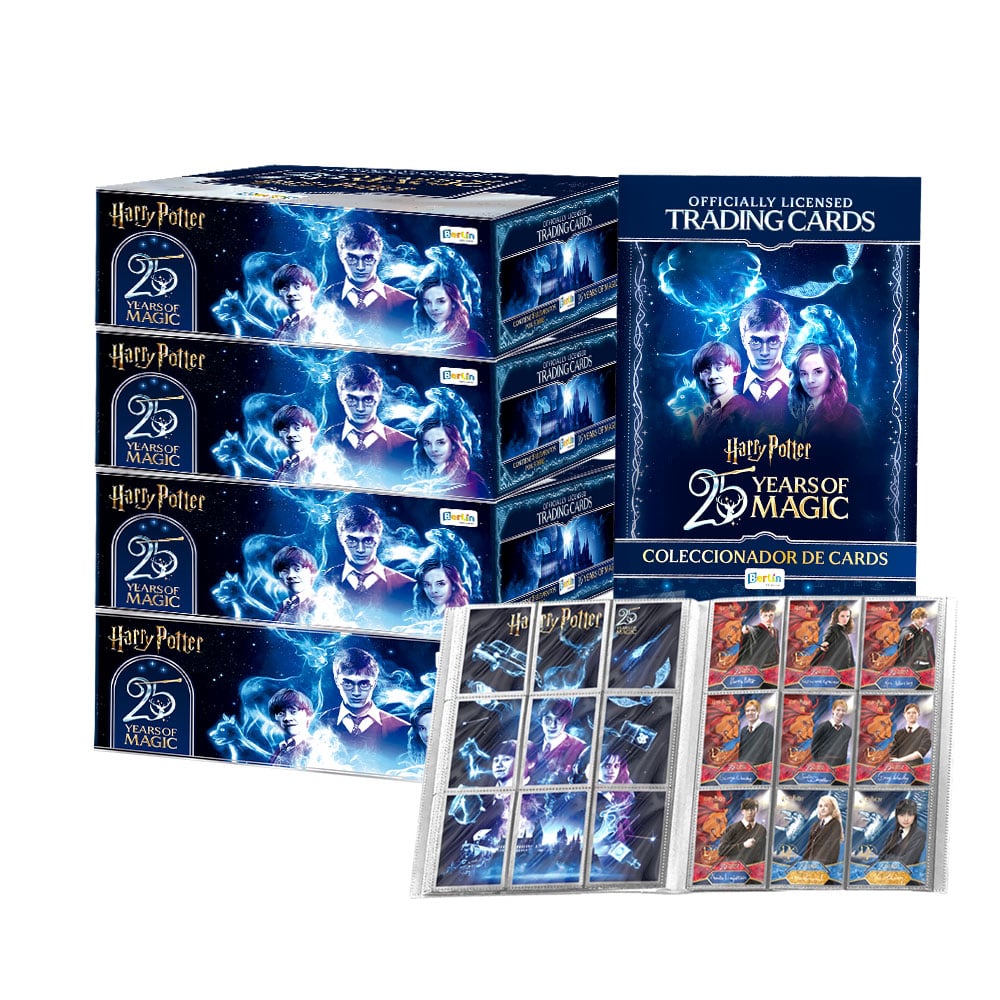 CARDS HARRY POTTER 25 ANIVERSARIO, BINDER + 4 PAQUETONES (100 SOBRES) - 1