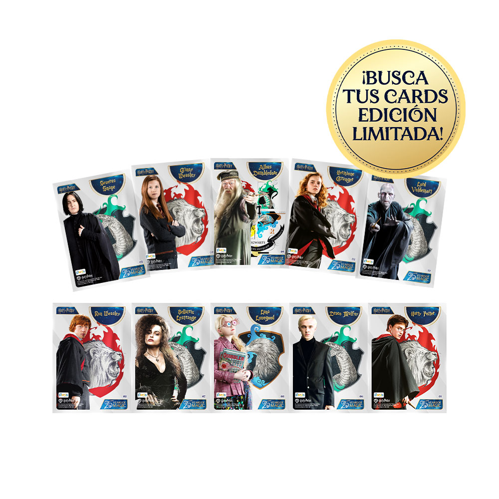 CARDS HARRY POTTER 25 ANIVERSARIO, BINDER + 4 PAQUETONES (100 SOBRES) - 8