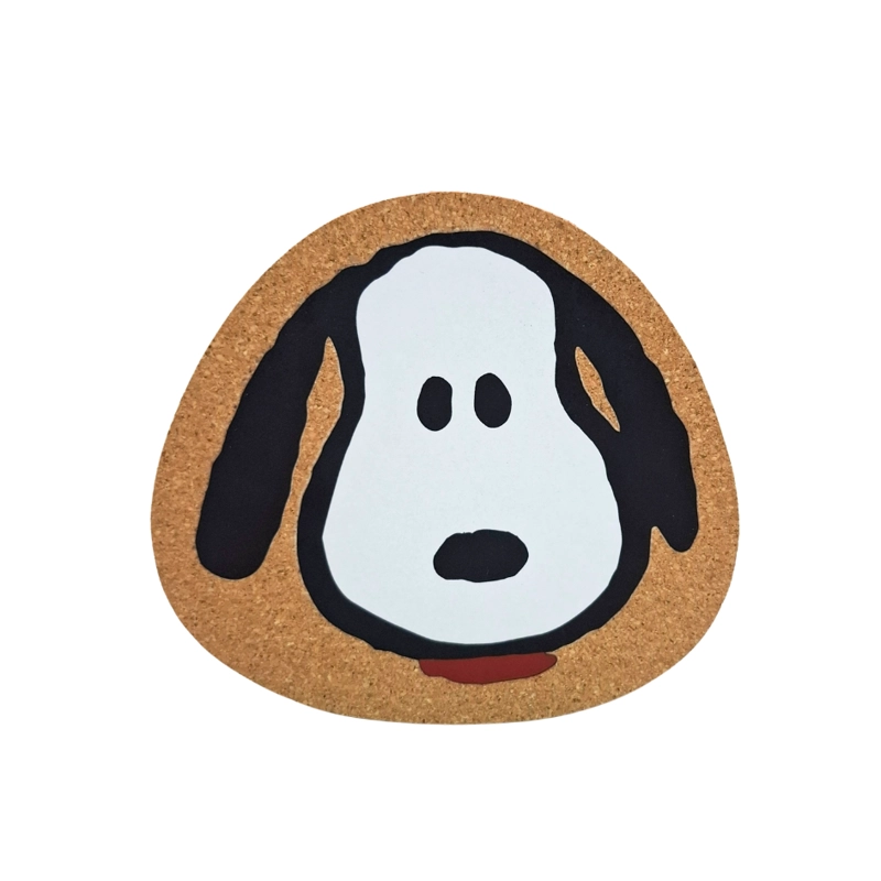 SNOOPY SET DE 4 POSAVASOS CORCHO MARRÓN - 4