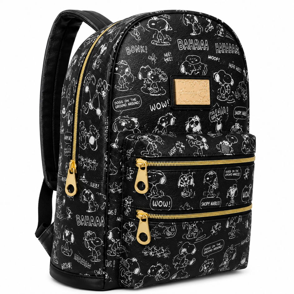 MOCHILA CON ESTAMPADO SNOOPY - NEGRO - 2