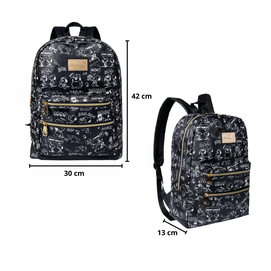MOCHILA CON ESTAMPADO SNOOPY - NEGRO - 8