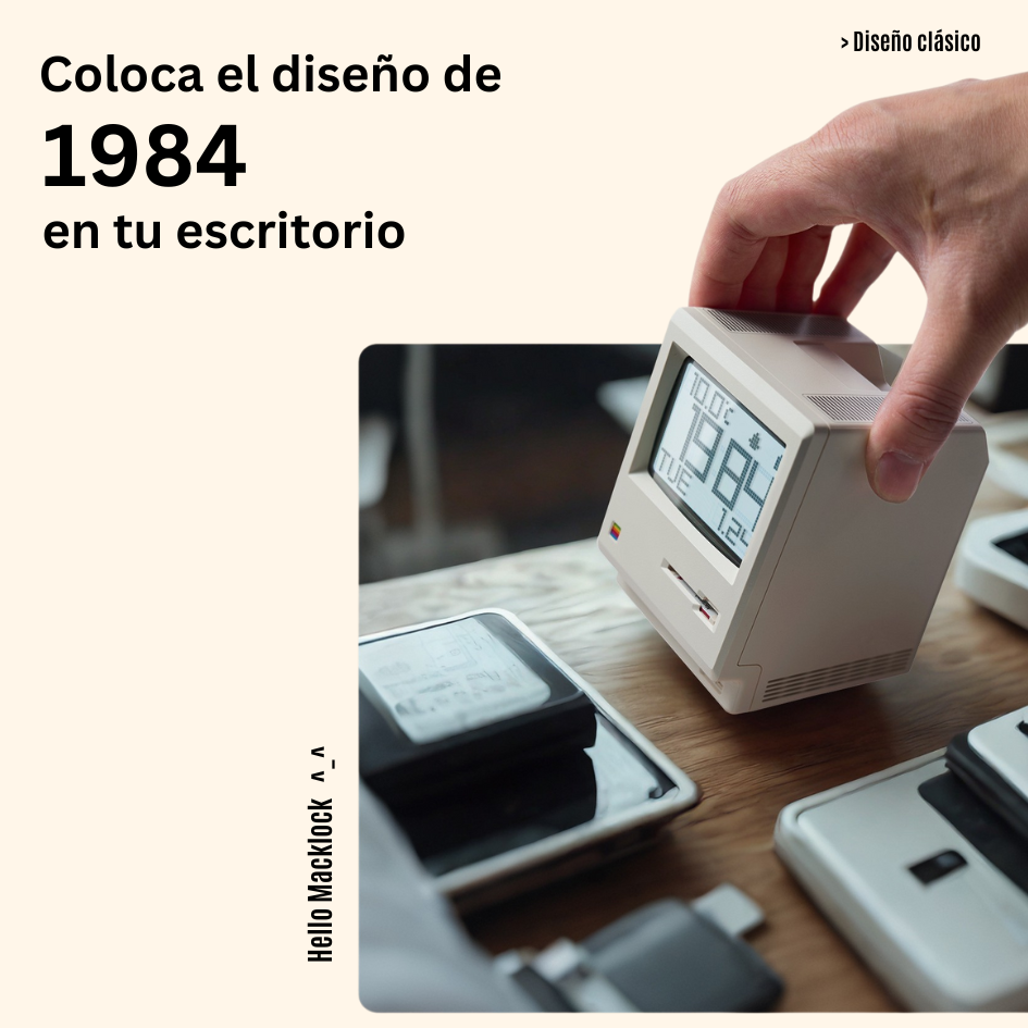 RELOJ DIGITAL DE ESCRITORIO CON ALARMA ESTILO RETRO MINI COMPUTADORA - 5