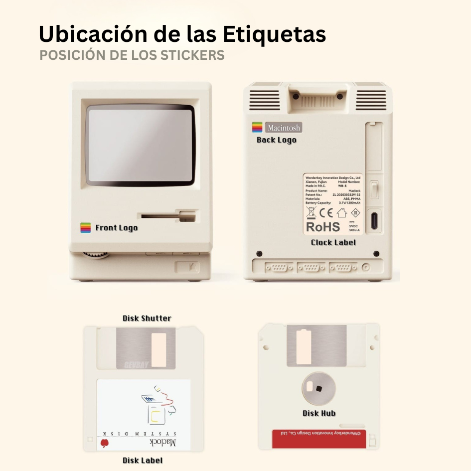 RELOJ DIGITAL DE ESCRITORIO CON ALARMA ESTILO RETRO MINI COMPUTADORA - 9