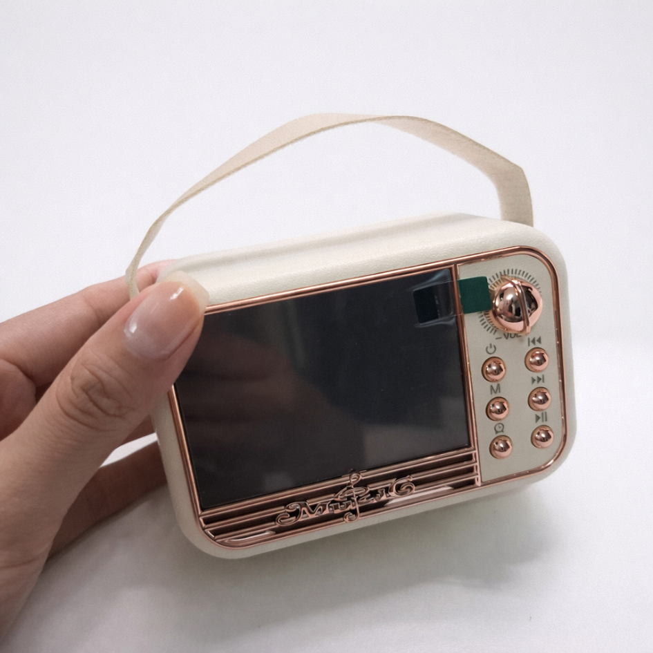 RELOJ DE ESCRITORIO DIGITAL ESTILO RETRO MINI RADIO BLUETOOTH - 5