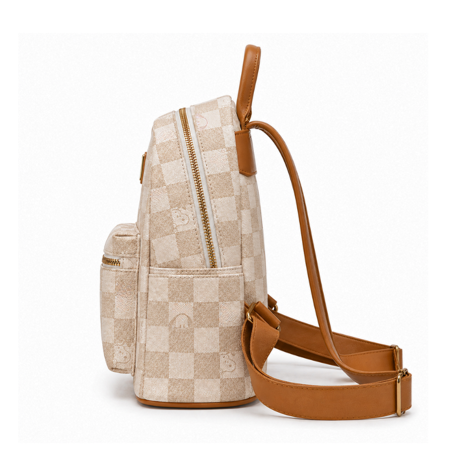 MINI MOCHILA SNOOPY BEIGE ESTILO CASUAL COMPACTA Y FUNCIONAL - 3