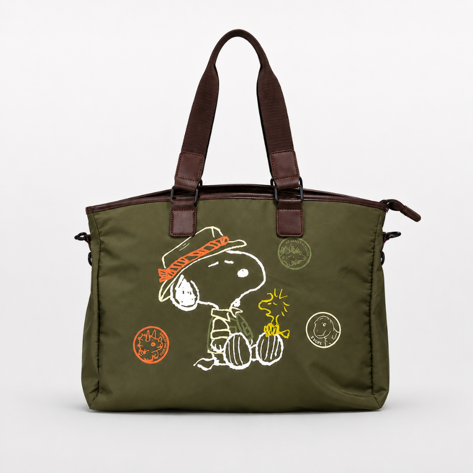 BOLSO DE VIAJE DINOSAUR CON CORREA VERDE MILITAR - 1