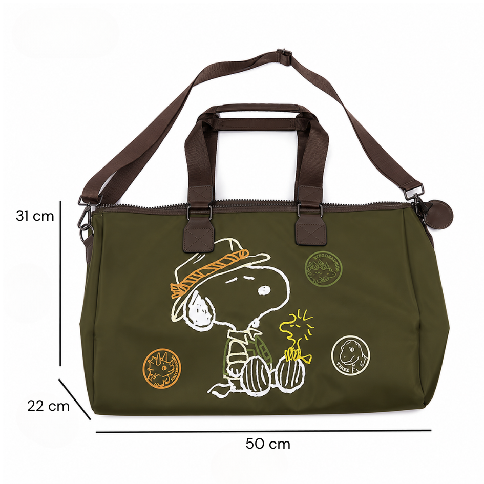 BOLSO DE VIAJE DINOSAUR CON CORREA VERDE MILITAR - 8