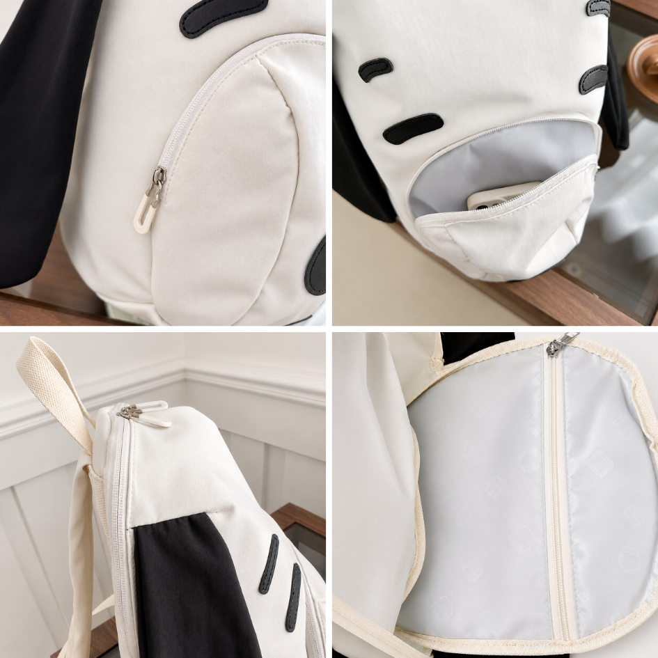 SNOOPY MOCHILA CASUAL BLANCO Y NEGRO - 7