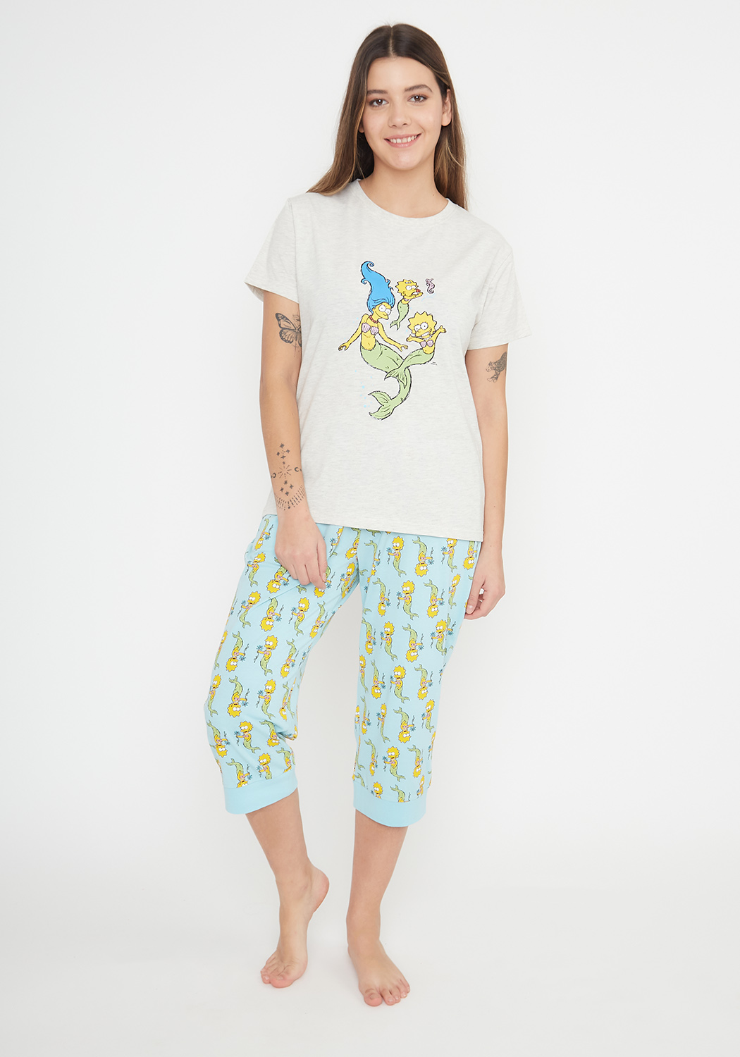 PIJAMA CAPRI ALGODON - 1