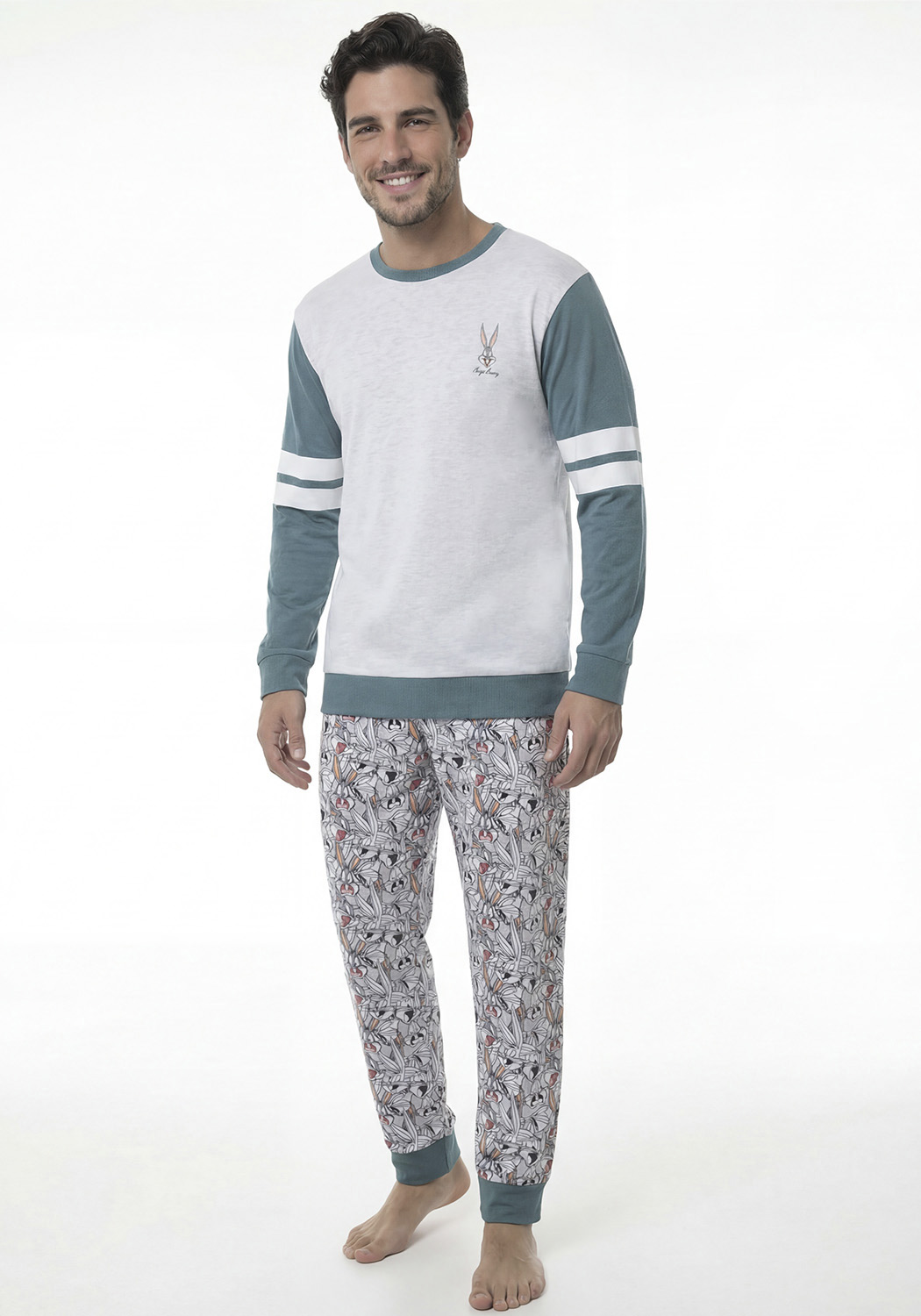 PIJAMA HOMBRE PANTALON ALGODON - 1