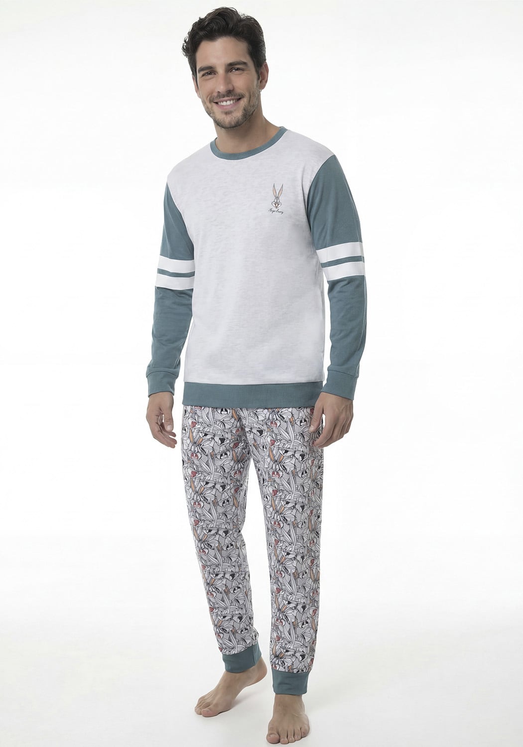 PIJAMA HOMBRE PANTALON ALGODON - 1