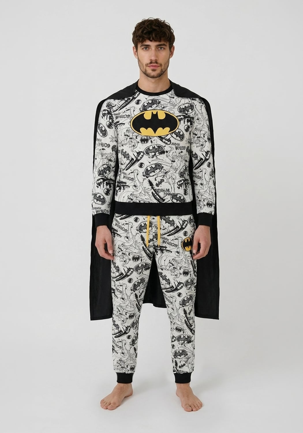 PIJAMA HOMBRE BATMAN CON CAPA - 1