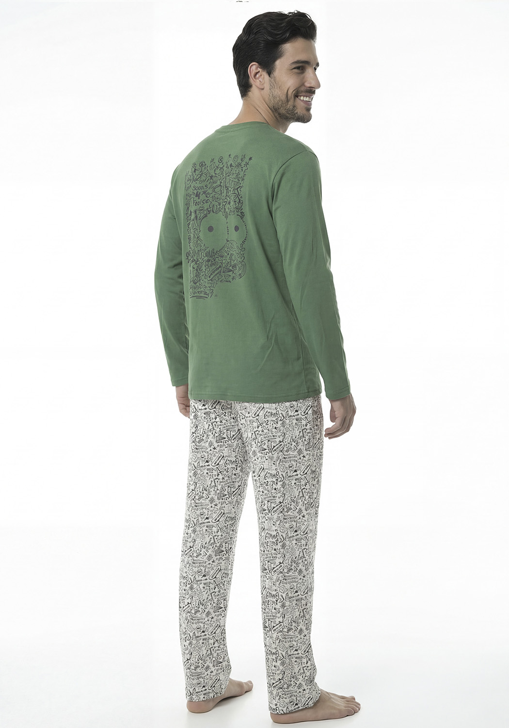 PIJAMA HOMBRE PANTALON ALGODON - 2