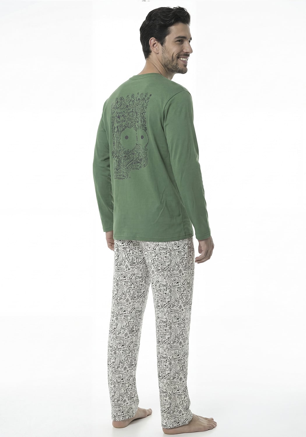PIJAMA HOMBRE PANTALON ALGODON - 2