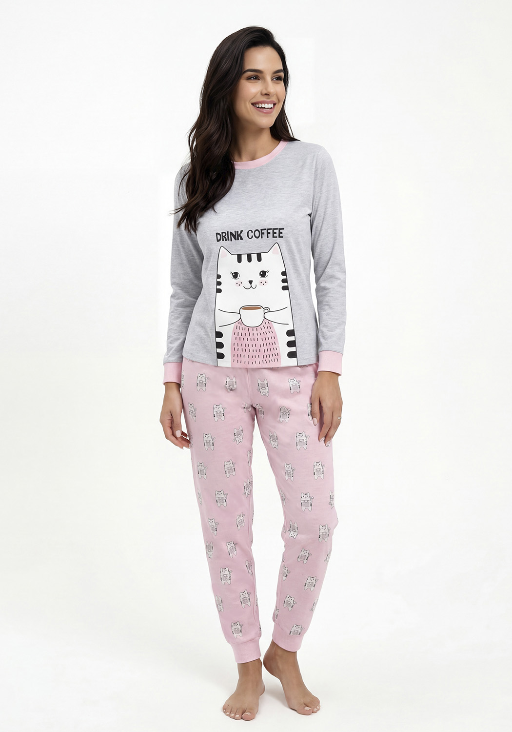 PIJAMA MUJER PANTALON ALGODON - 1