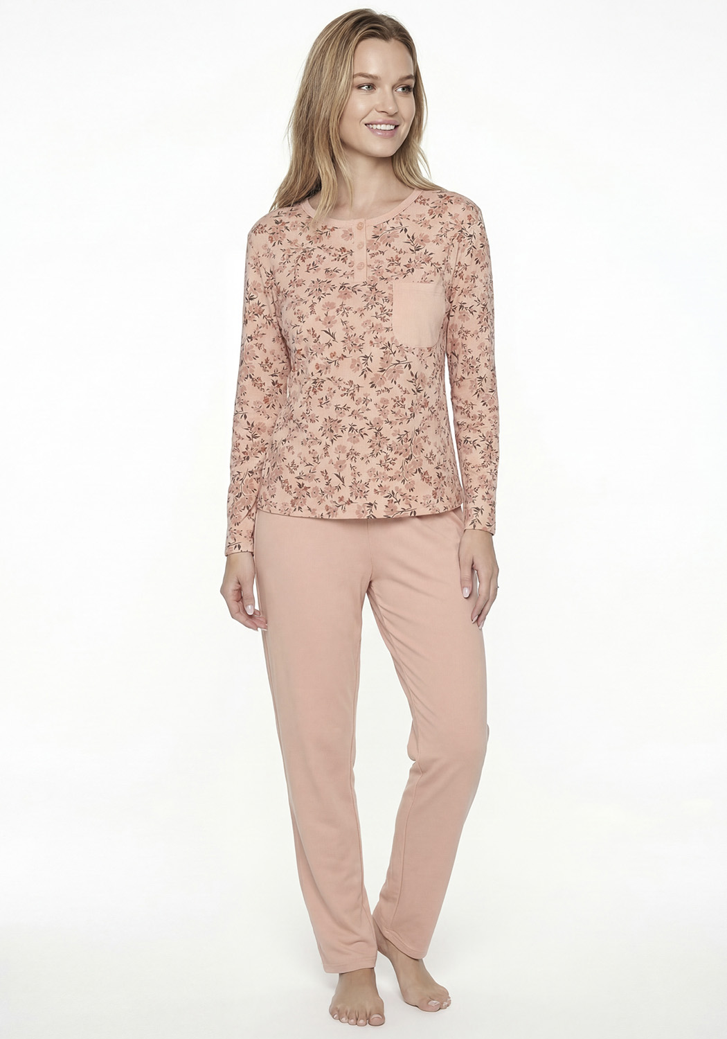 PIJAMA MUJER PANTALON ALGODON - 1