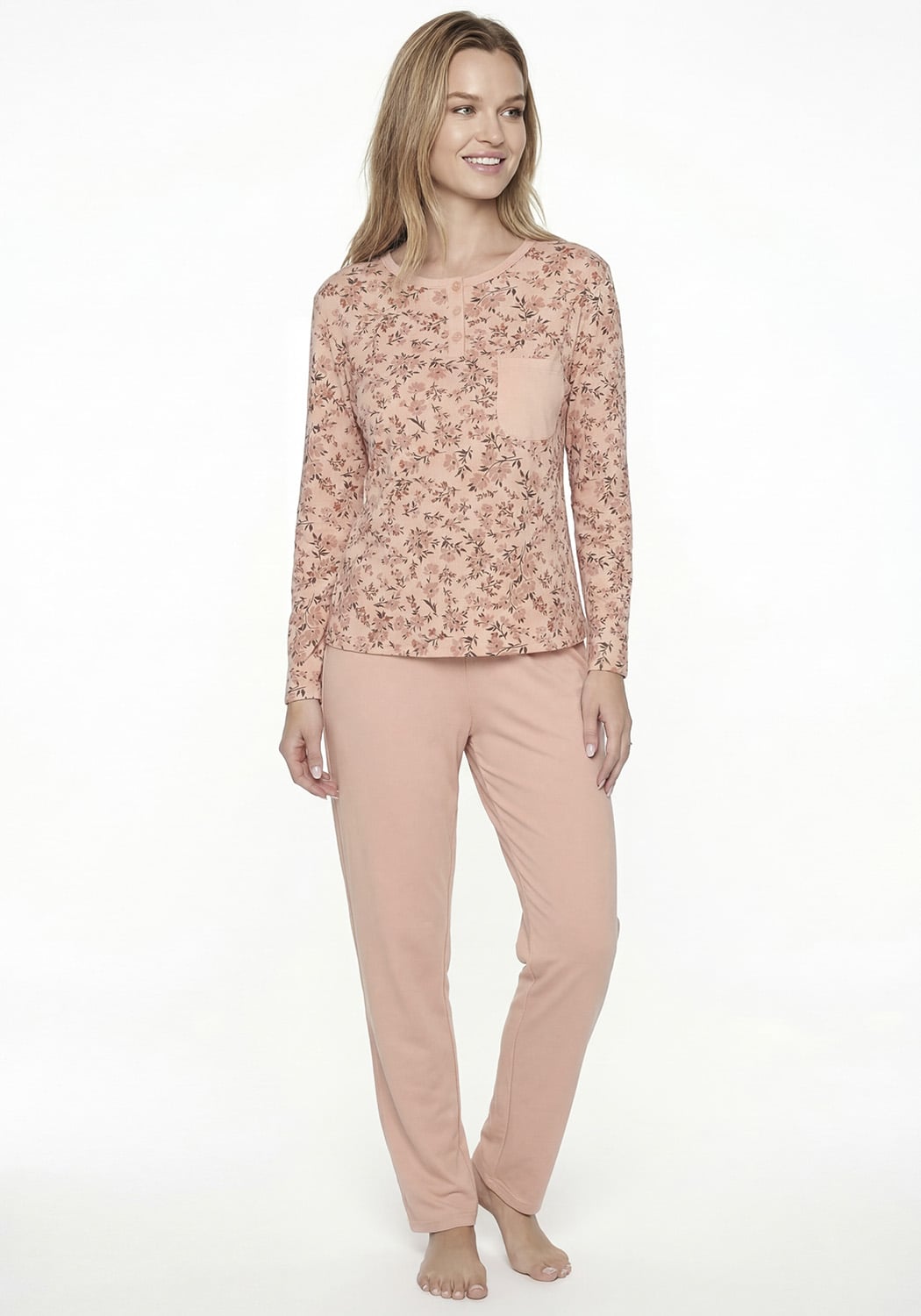 PIJAMA MUJER PANTALON ALGODON - 1
