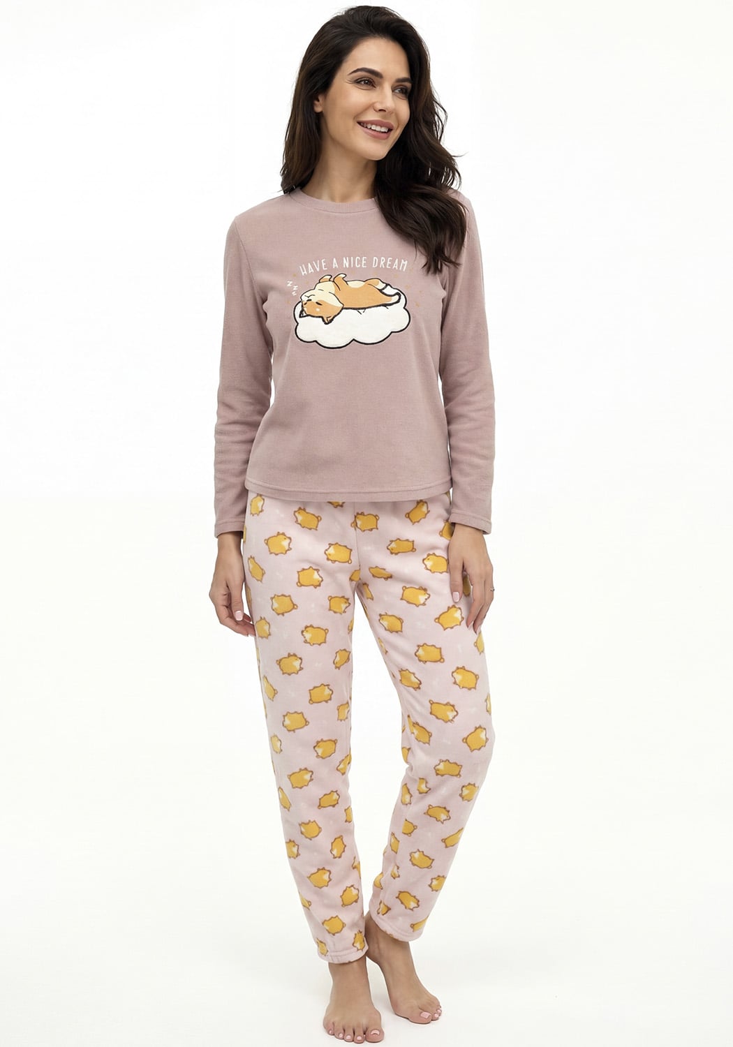 PIJAMA MUJER PANTALON POLAR - 1