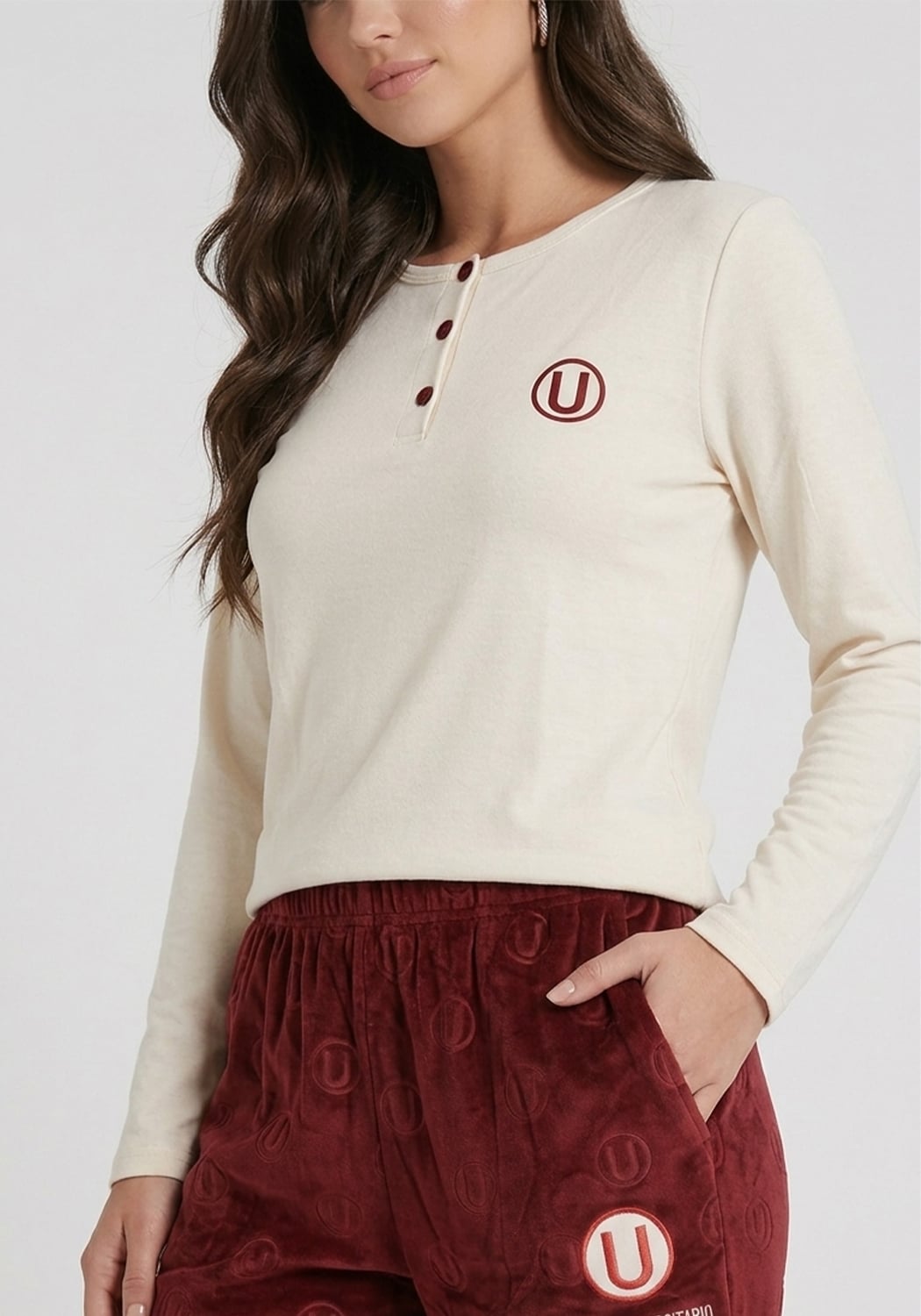 PIJAMA MUJER UNIVERSITARIO ALGODON - 2