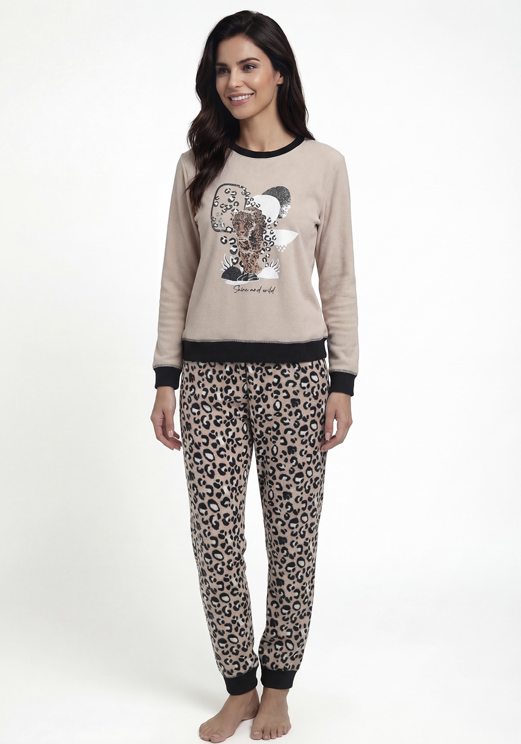 PIJAMA MUJER PANTALON POLAR - 1