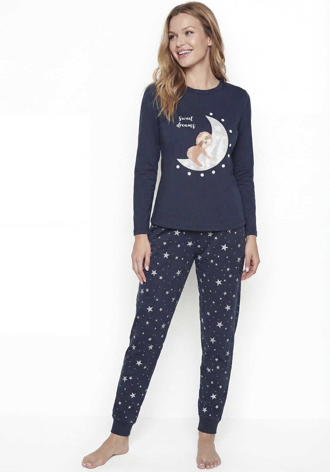 PIJAMA MUJER PANTALON ALGODON - 1