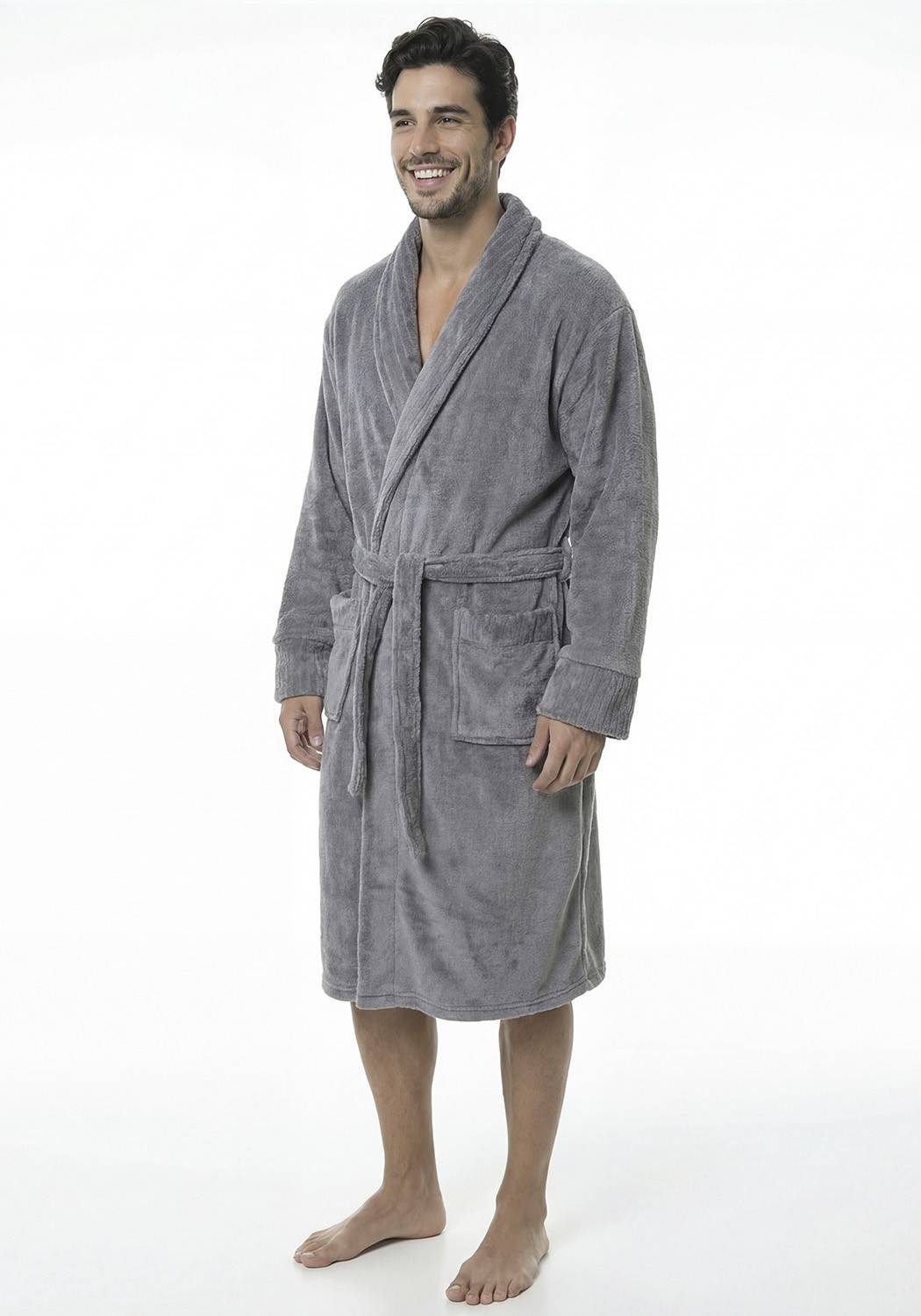 BATA DE DORMIR MANGA LARGA CORAL FLEECE - 1
