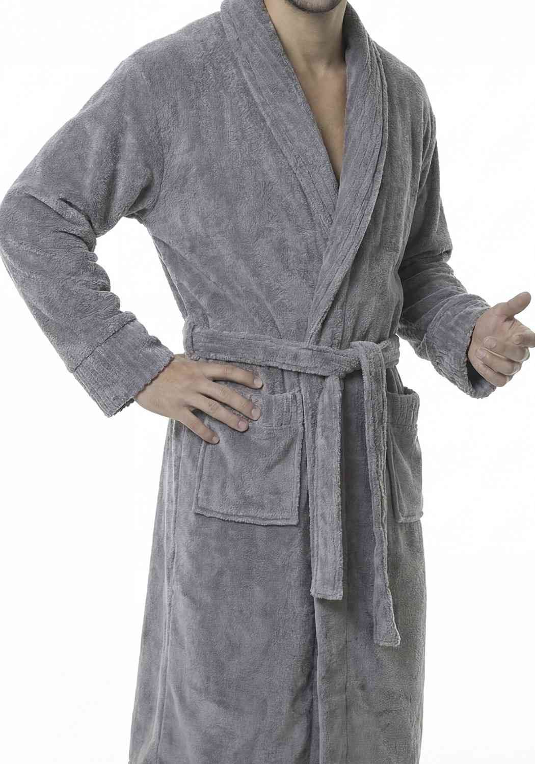 BATA DE DORMIR MANGA LARGA CORAL FLEECE - 3